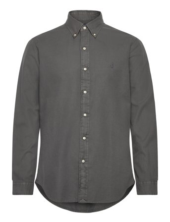 Polo Ralph Lauren Custom Fit Textured Dobby Shirt - Grey - M