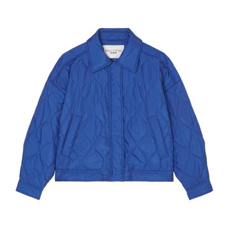 Marc O'Polo, Oversized quilted jacket with a turn-down collar Niebieski, Kobieta, Rozmiar: XL