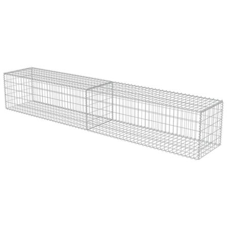 Vidaxl Gabionmur I Galvaniserat Stål 300x50x50 Cm Silver