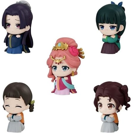 5 stk./sæt Maomao Figur Jinshi Statue, Mini Anime Figur Maomao og Jinshi Figur Kagepynt Ornament Bilindretning Samlerobjekter Gaver til Fans