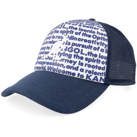 Kangol - Blå trucker Keps - Kg Fine Print Navy A-frame Trucker @ Hatstore