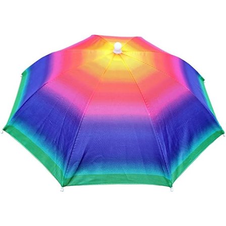 Umbrella Hat, Fishing Outdoor Umbrella Hat, Umbrella Hats Sun Rain Hat for Outdoor Fishing Gardening Camping Beach, 55cm