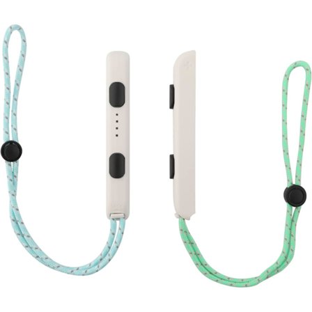 Nintendo Switch -hihnat, 2 kpl, rannelenkki vihreällä ja sinisellä köydellä, säädettävä elastinen ohjaimen ranneke Switch Joycon -ohjaimelle