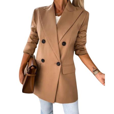 Kvinnor Långärmade Business Jackor Öppen Front Cardigan Jacka