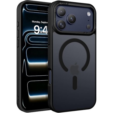 iPhone 17 PRO Skal - Magsafe Frostat Skal – SVART