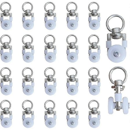 20-pak Metal Skinne Ruller, Gardiner Skinner, Glidere, Gardiner Ruller, Gardiner Skinne Ruller, Gardiner Skinne Ruller, Bruseforhæng Glidere, Til 