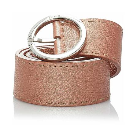Fendi Vintage, Pre-owned Belt Roze, Dames, Maat:ONE Size,leather