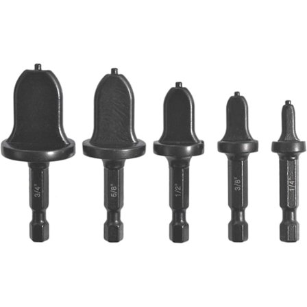 Rørutvider - 5 stk. sekskantskaft rørutvidersett presisjons kobberrør drill roterende verktøy 1/4" 3/8" 1/2" 5/8" 3/4" utviderstørrelse