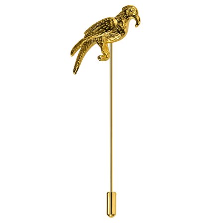 Alfinete de Lapela Pássaro Dourado para homens - Alfinete de lapela animal