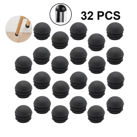 32 st 25 mm rörpluggar, runt ändlock, rör, Lamr-pluggar med Sphal, rörskydd av