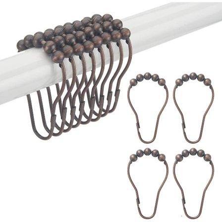 Dusjforhengringer, Rustfrie Metall Dusjforhengkroker Ringer