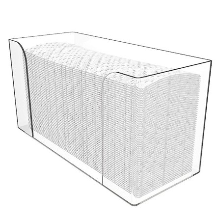 Håndklædeholder til bordplade, gennemsigtig gæstehåndklædeholder, egnet til Z-fold, C-fold eller Mu