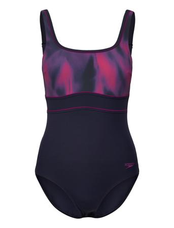 Womens Shaping Contoureclipse Printed 1 Piece Badedrakt Badetøy Marineblå Speedo*Betinget Tilbud