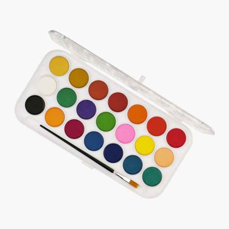 Vattenfärger med pensel 21 färger