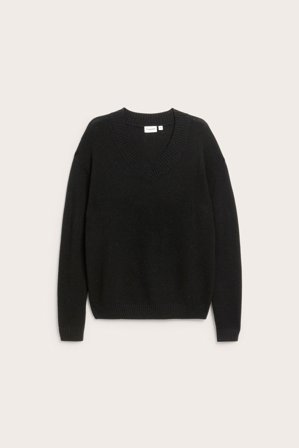 Kappahl | V-ringad stickad tröja | Svart