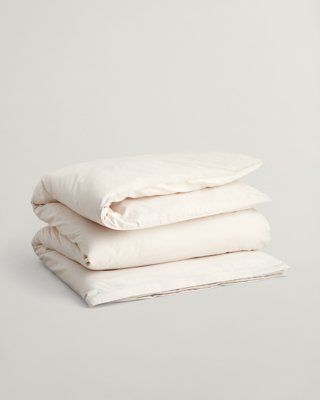 GANT - Dobbeltdynetrekk i sateng 200x220cm white sand