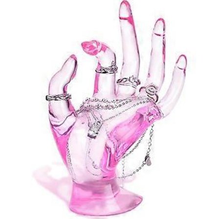 Smykkeorganisator: Smykkeholder, stilfuldt OK hånddesign, transparent resin, æstetisk smykkestativ til preppy værelsesindretning, alsidig Pink