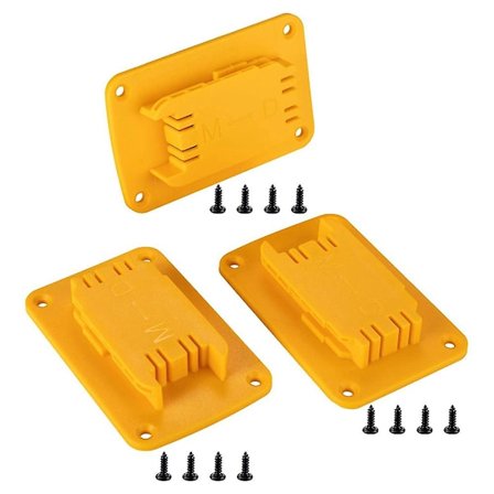 3-pack verktygshållare för 20V 12V borr Passar för verktygshållare Hängare (Gul, 3-pack)