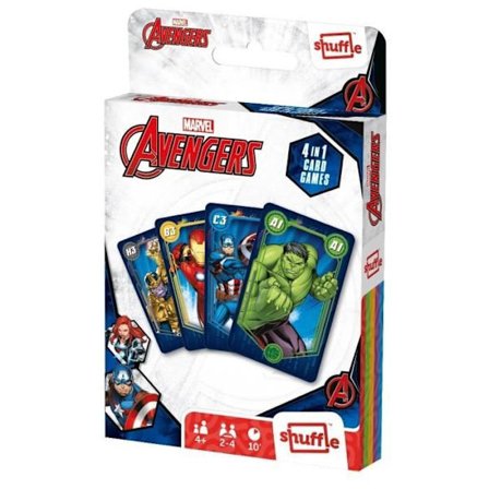 Avengers kortspel - Shuffle - 4 i 1