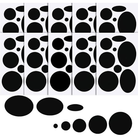 80 stk dunjakke lapper nylon reparasjonstape selvklebende reparasjonslapp med 8 størrelser for jakke telt yttertøy reparasjon, rund og oval form