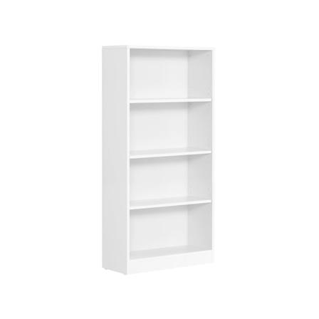 Rootz Chipboard Stand Hylla - Vit bokhylla - Förvaringsställ - Robust konstruktion - Enkel montering - 24cm x 60cm x 121,5cm