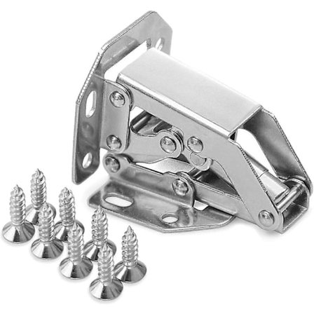 Sett med 8 hengsler for skapdør i rustfritt stål, 105 44mm usynlig hengsel møbeldørhjørne 90 grader
