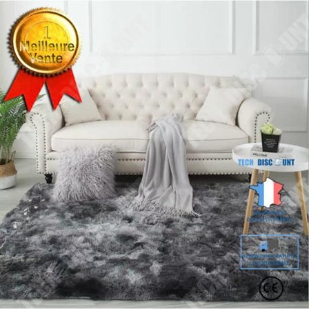 Tapi - TD - TEMPSA - 80x160cm - Shaggy - Extra mjukt mikrofiber - Mörkgrå