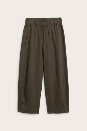 Kappahl | Linnebyxa barrel fit Brun XL | Brun