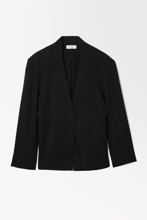 COS Women's The Draped Waist Blazer in Black