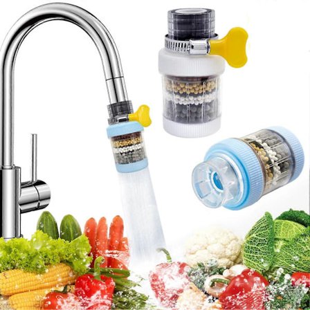 Kranvattenfilter, Uooker 2 st Aktiverat Kol Kökskranfilter, Tar Bort Klor Fluorid Tunga Metaller Hårt Vatten (FMY)