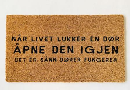 Trend Design Dørmatte "åpne den igjen"