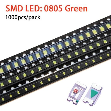 1000 stk SMD LED lysemitterende diode GRØN 1000PCS-0805