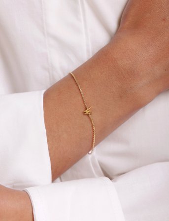 Design Letters Archetype Bracelet - A-Z Gold Plated - Gold - ONE SIZE