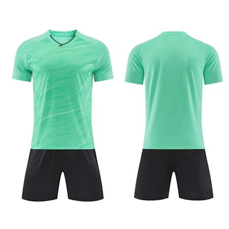 Barnefotballdrakter Herre Gutter Fotballklær Sett Kortærmet Barnefotballuniformer Voksne Barn Trening Treningsdrakt Jersey Grønn 2XS