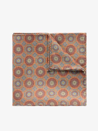John Henric Men's Oranges Einstecktuch Geometrisch Size Onesize