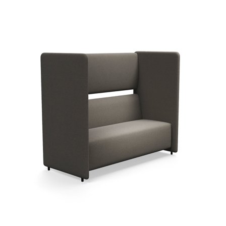 Akustiksofa CLEAR SOUND, 3-Sitzer, Stoff Pod CS, taupe