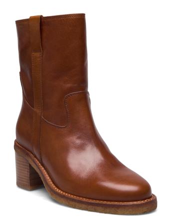 Boots Shoes Boots Ankle Boots Ankle Boot - Heel Brun Billi Bi*Betinget Tilbud
