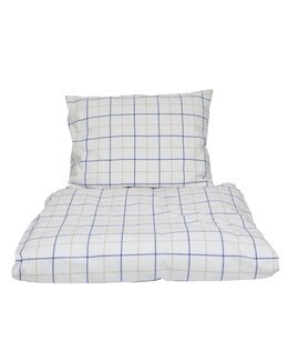 Påslakanset Pelle rutigt 2-delar recycled Vit - Fondaco