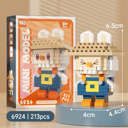 labub små partikler labub blokk tegneserie dukker sammensatte leker små pyntegjenstander