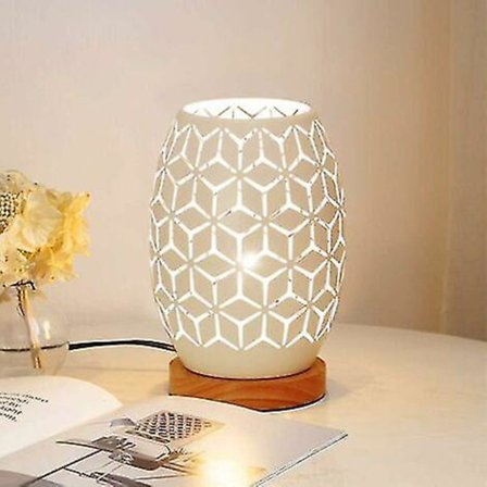 2024 Metal Lampe Form Bordlampe Sengebordslampe Træ Base Soveværelse Lampe Dekorativ Sengebordslampe Med Edison Pære Soveværelse Hjem Bryllup