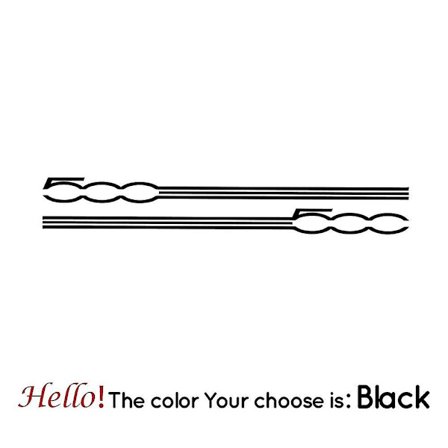 2 stk For Fiat 500 Bilstylings Dør Lange Striper Grafisk Klistremerker Skjørt Dekaler Side Karosseri Dekor Vinyl Film BiltilbehørBY