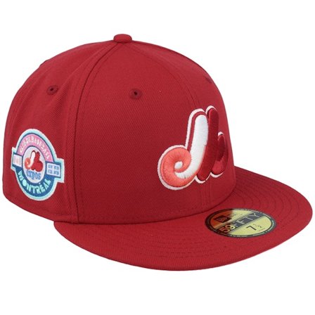 New Era - MLB Punainen fitted Lippis - Montreal Expos Rhubarb Delight 59FIFTY Flags Burgundy Fitted @ Hatstore