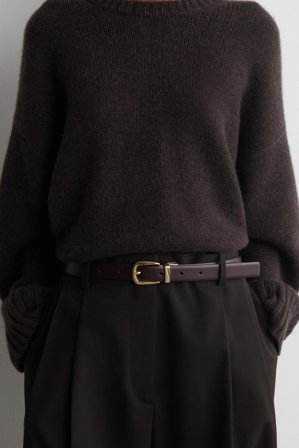 COS Men's Cintura In Pelle Double Face in Rosso