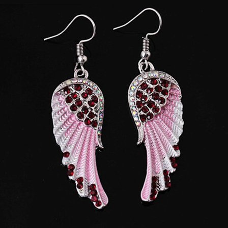 Kayannuo Tilbake til skolen salg Dame Mote Vinge Rhinestone Medium Lengde Drop Øredobber Smykker Gaver til Kvinner