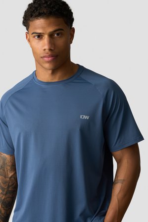 ICANIWILL - Stride Raglan T-shirt Dusty Twilight Blue - Heren - sportkleding van ICIW