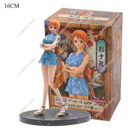 Uusi One Piece -hahmo Zoro Luffy Nami Ace Eustass Kid Bartolomeo Keräilymalli Lelut Pvc Toimintahahmot Sanji Nuket Lasten Lahja Nami with box