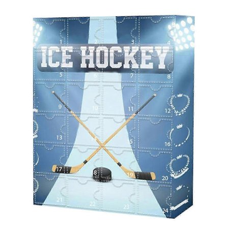 Hockey Adventskalender 2025 The-One med 24 små dører, nydelig tegneserie sportsmannsfigur gaveeske for barn