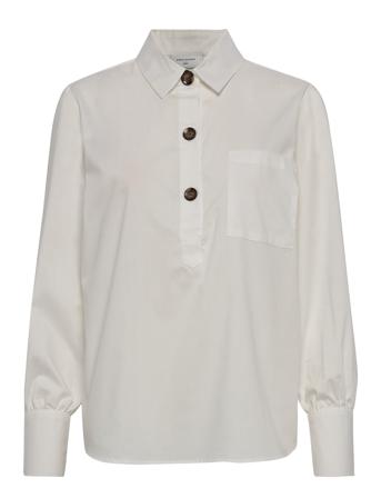 Fqflynn-Sh Langermet Skjorte Creme FREE/QUENT