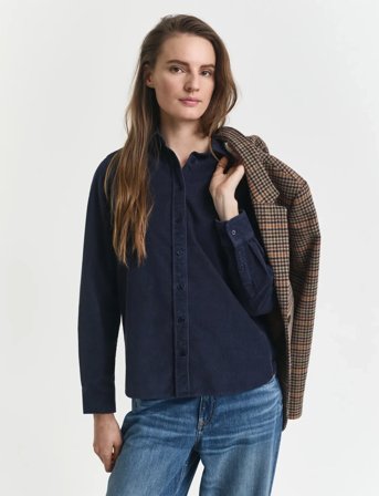 GANT Reg Cord Shirt - Blue - 36