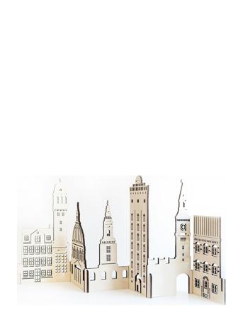 Building Cities Copenhagen Home Decoration Decorative Accessories/details Wooden Figures Creme Kolekto